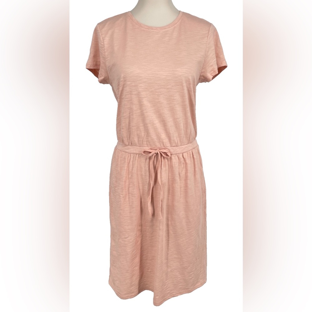 NEW Pact Light Pink Organic Cotton Slub Weekend Dress